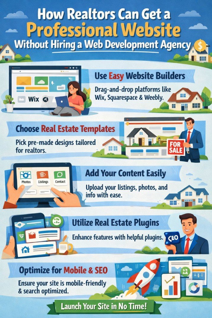 How Realtors Can Get a Professional Website Without Hiring a Web Development Agency
